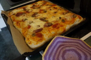 Pizza aus Brotbackautomat